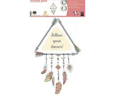 PLAGE Decorazione murale Adesivo con Motivo Follow Your Dreams, Vinile, 48Â x 3Â x 68Â cm