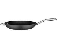 GSW 716482 - Padella Robusta con contromanico, in ghisa e acciaio INOX, 32 cm, colore: Nero