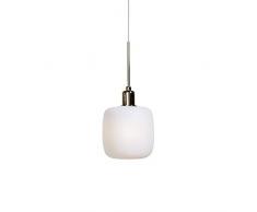SP Light and Design Diva sospesione Singola, Struttura Oro, Vetro Bianco Lampada a Sospensione 4 W