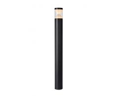 Lucide Teo poller lampada da esterno della Å 8Â cm del LED 1Â X 7Â W 3000Â K IP54Â di nero, alluminio, integrato, 7Â W, Nero, 8Â x 8Â x 80Â cm