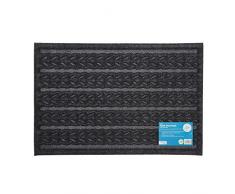 JVL Eco-Friendly Knit Design Raschietto zerbino Cavo, 40Â x 60Â cm, 100% Fibra di Poliestere Pet, 15% Gomma Riciclata, Antracite, 40Â x 60Â x 1Â cm