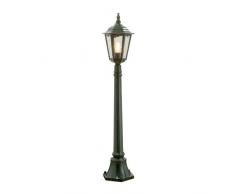 Konstsmide 7215-600 Firenze - Lampada per Sentiero 23,5 x 23,5 x 120 cm, 1 x 100 W, IP43, in Alluminio Laccato, Colore: Verde