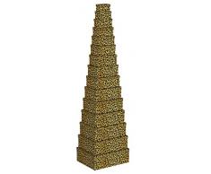 UNIMASA Set di 15 scatole di Cartone Foderate con Stampa Animale, 52 x 41 x 16 cm, Motivo: Lepardo