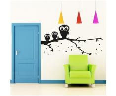 Adesiviamo Wall0000605 N L Adesivo da Parete, PVC, Nero, 90 x 46 cm