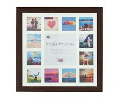 Quadro Inov 8 16 x 40.64 cm Instaframe Austen a Instagram 13 / stampaggio Foto in Bianco a Scacchi con la stuoia e Bordo Bianco, Rovere