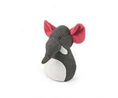 Galileo Casa fermaporta Elefante Orecchie Rosa 23x13cm 1kg, Poliestere, Grigio, Unica