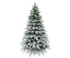 Shatchi Albero di Natale Artificiale 1,8Â m 180Â cm di Neve Elegante Natale casa Decorazioni