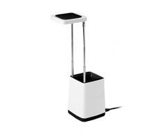Mathias 3481172 Lampada da scrivania USB, in plastica da 2,5 W, colore: bianco/nero, 9 x 31 cm
