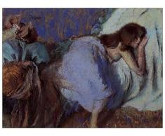 ArtPlaza Degas Edgar On The Bed Pannello Decorativo, Legno, Multicolore, 80x60 cm
