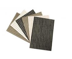 Excelsa Eclipse Set 6 Tovagliette, Bianco, Nero, Grigio, 45x30