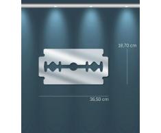 TENDANCE MIROIR Tendenza Specchio m0081Â Specchio Lama di Rasoio Sintetico Argento 56,5Â x 28,9Â x 0,3Â cm