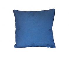 Mydecordealer Classic Cuscino Decorativo, Cotone, Blu, Taglia Unica