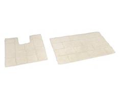 Rapport Piastrelle Bagno e WC, Set, Cotone, Crema, 80Â x 50Â x 2Â cm