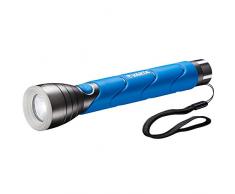 Torcia LED Outdoor Sports Varta F30 (5 Watt, incl. 3x batterie High Energy C torcia lampada con fascia in gomma riflettente sullâestremitÃ , involucro antischizzo IPX4)