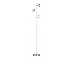 Trio Leuchten 479310307Â Shark a + +, lampada a stelo, nickel, integrato, Nichel Opaco, 20Â x 24Â x 151Â cm