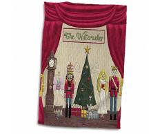 3dRose Schiaccianoci Prince, Zucchero Prum Fairy, Mouse King Regina, Snow Queen, Asciugamano per orologio, multicolore, 38,1 x 55,9 cm