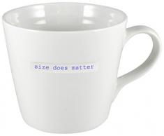 Make International Large Bucket Mug Tazza con Scritta, Porcellana, Bianco, 11.5x11.5x10 cm