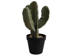 ASA - Cactus artificiale, in plastica, verde, 14 x 14 x 32 cm