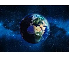Scenolia Carta da Parati Poster panoramico Planete Terra 4 x 2,70 m | Decorativo e Foto Parete XXL qualità HD