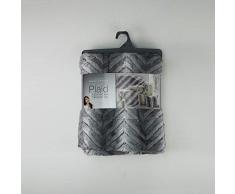 Douceur d Interno Plaid 125Â x 150Â cm Finta Pelliccia Toronto, Poliestere, Grigio, 150Â x 125Â cm