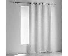 Homea - Tenda con occhielli, in poliestere, Poliestere, bianco, 240x140 cm