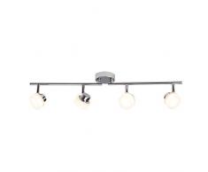 Brilliant, Lampada da soffitto a 4 Faretti LED orientabili, 5 watt, 320 lumen