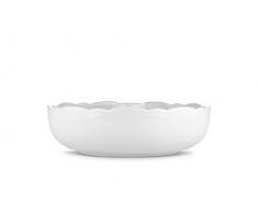 Alessi Dressed for X-mas Ciotola per Frutta Essiccata Dolcetti e Biscotti, Porcellana, Bianco, 21x22x6.60 cm