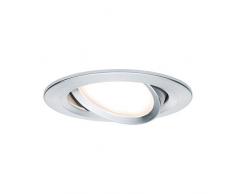 Paulmann 93899 Lampada da Incasso a Soffitto, In Alluminio, 6.8Â W, In Alluminio Tornito, 8.4 x 84 x 5Â cm