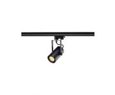 SLV, Faretto a LED integrato, 2700 K, 13 W, con adattatore trifase, 13 W, 2700 K, 24°, Nero (schwarz)