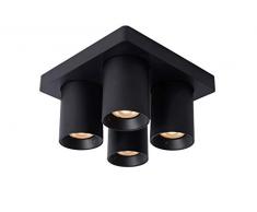 Lucide 09929/20/30 - Faretto a soffitto, in alluminio, 20 W, colore: Nero