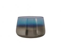 pt, Living PT3349BL Vaso, Vetro, Blue, D 15 cm