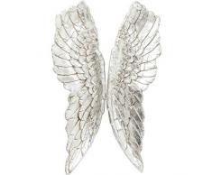 Kare Design Decorazione da Parete Angel Wings, Argento, 106x5x61cm