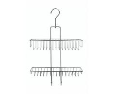 Galileo Casa 2178335 Mensola Bagno, 2 Piani, Ferro, Acciaio/Argento, 14x30x47 cm