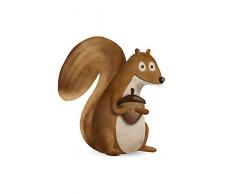 Komar - Quadro da Parete con Immagine di Cute Animal Squirrel, per Soggiorno, Camera da Letto, Decorazione, Stampa Senza Cornice, Disponibile in 3 Misure, Bianco, Marrone, P111G-50x70