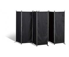 GRASEKAMP qualitÃ dal 1972 2 Pezzi Paravento 4 Pezzi divisorio Parete frangivista Nero