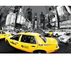 Empire 159960 - Poster di New York colorato con Taxi Giallo in Corsa, 91,5 x 61 cm