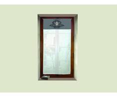 Tendina a Vetro in Cotone 60x120 cm MEDAILLON Grigio