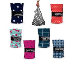 NERTHUS Borsa per la Spesa. 38x38 cm Cuori Rosa