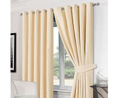 Dreamscene â Tenda Oscurante ciniglia Termica â Tende con Occhielli con fermatenda, Colore: Blu Uovo di Anatra, 66 x 54