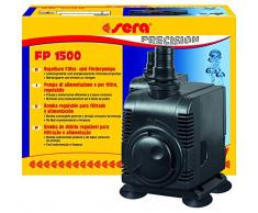 Sera 30596 Filtro e pompa di mandata FP 1500 regolabile per acqua e mare dolce (Qmax: 1500 L/H hmax: 2,50 m a 25 Watt con spina EU e 20 mm schlach stutzen e 1,8 m cavo di rete)
