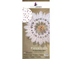 Marpa Jansen Sacchetti di Carta per Decorazioni a Forma di Stella/Fiori â Set Fai da Te â Sacchetti per Burro â (10 x 22 cm, 24 Pezzi) â con Istruzioni per Il bricolage â Fiore