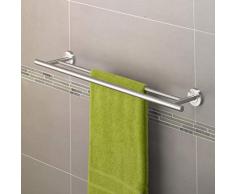 AMARE - Porta Asciugamani, in Acciaio Inox, Argento, 70 cm