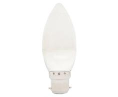 Liteway LW1005 10 pezzi/a candela, a LED, luce bianca calda, plastica, B22, 6 W, confezione da 10