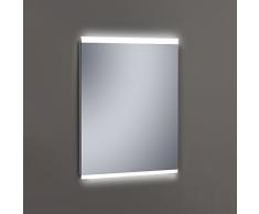 Kristaled Specchio da Bagno sabbiatura con Luce, Vetro, Argento, 60Â x 80Â x 3Â cm