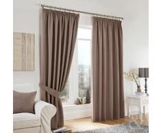 Just Contempo, Tessuto, Tortora (Naturale Marrone caffellatte), Paio di Tende 167 x 183 cm (per Camera da Letto)