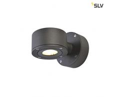SLV SITRA WL - Lampada da parete a LED, per esterni, IP44, 3000 K, 9 W, in alluminio, 9 W, colore: Antracite