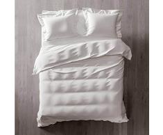 Heckett Lane Biancheria da Letto 100% Cotone Percalle Feline 260 off-White