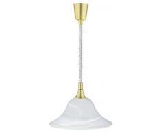 Trio Leuchten Trio 301700108 Lampadario, in Ottone Opaco, Vetro Alabastro Bianco, B/H/T ca. 39/160/39 cm