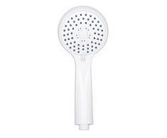 AQUALONA - Soffione Doccia Resistente, Potente, Facile da Pulire, molteplici modalità di spruzzo, Finitura Elegante, Universale, Aquasense, Bianco