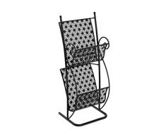 Haku MÃ¶bel Portagiornali da Terra, Metallo, Nero, 27 x 31 x 80 cm